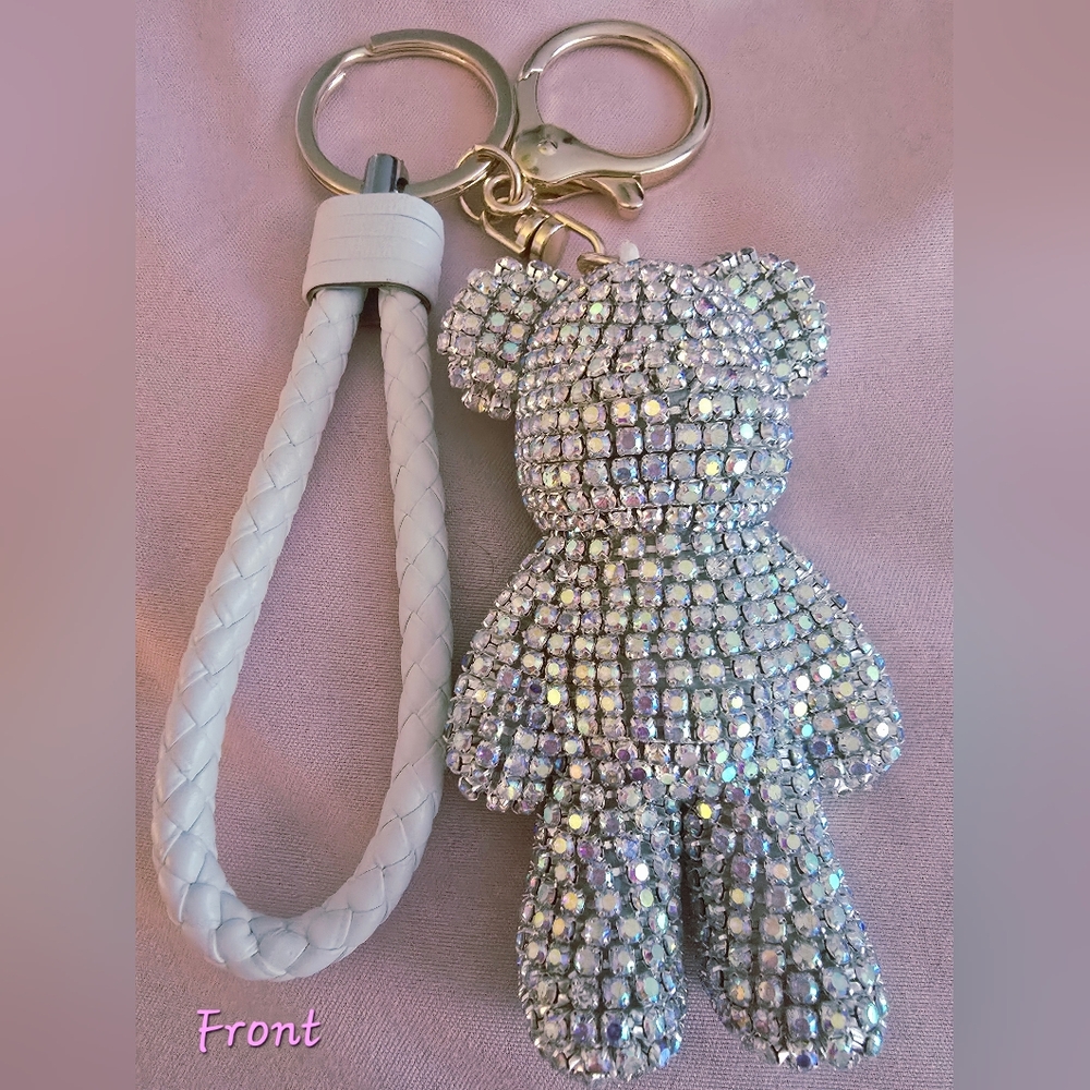 Rhinestone Teddy Bear Bag Charm